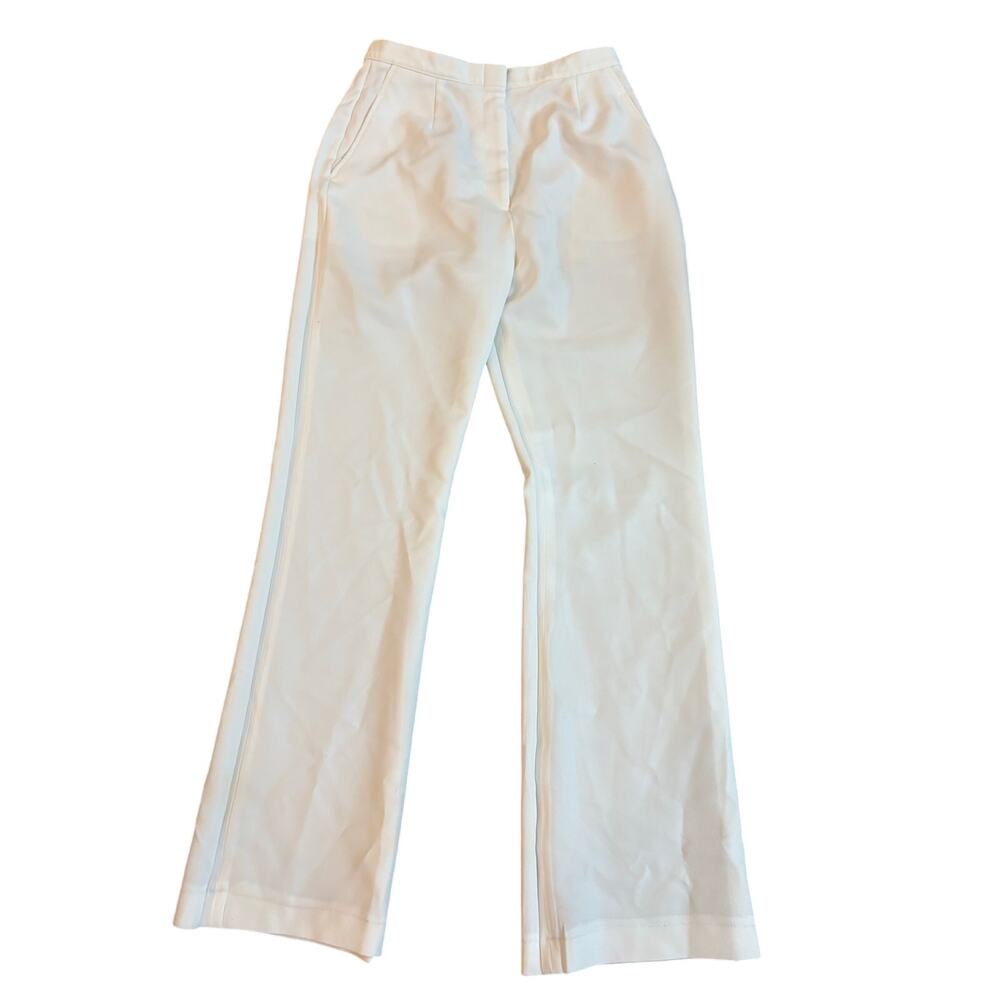 Women’s 12MT US Navy Dress White Uniform pants with Zipper Cracker‎ Jacks EUC